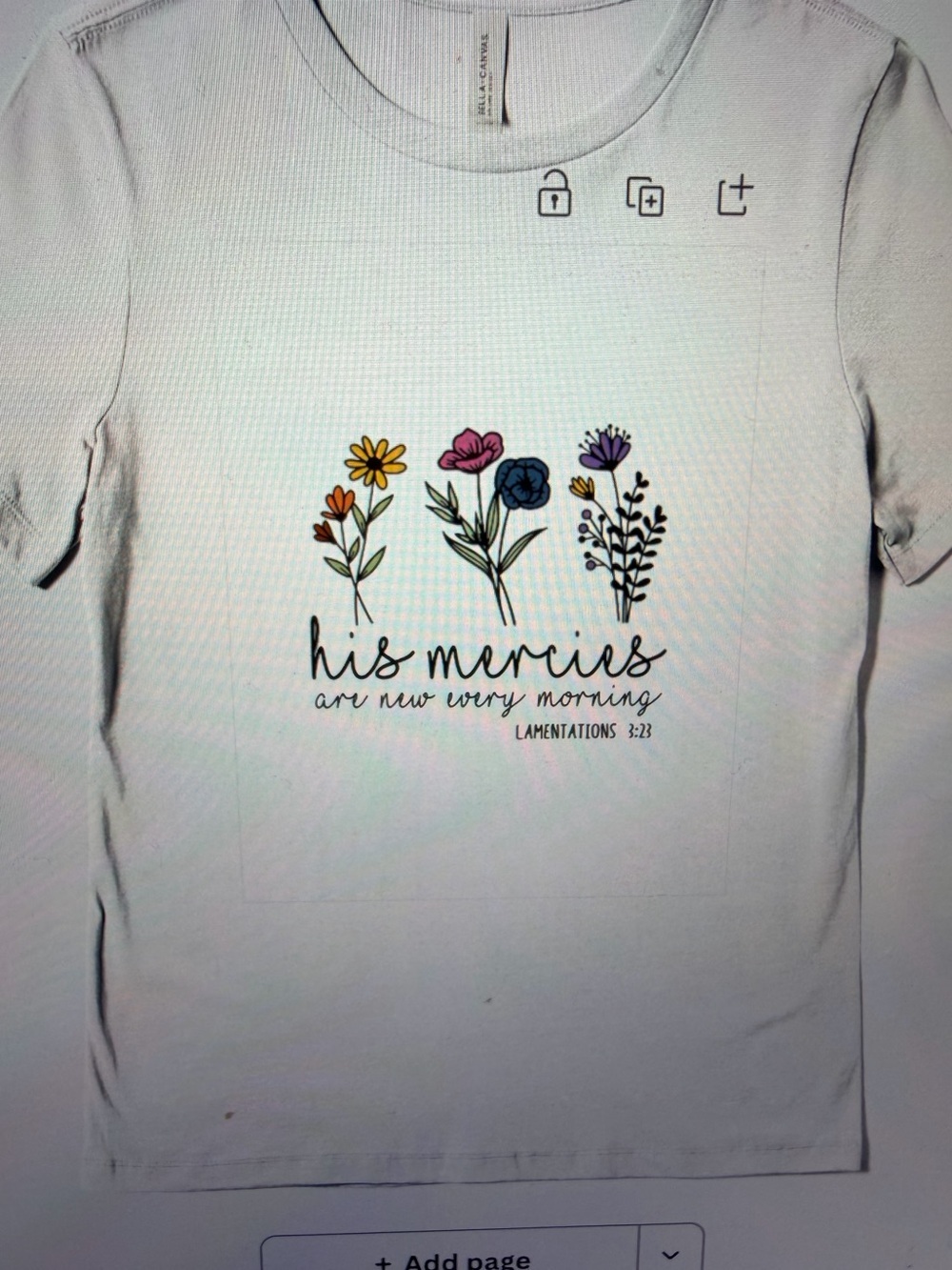 His Mercies Floral Short Sleeve Tee - White